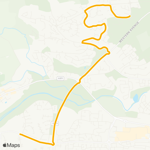 Stagecoach East Scotland Guthrie Court - Glenwood High School map