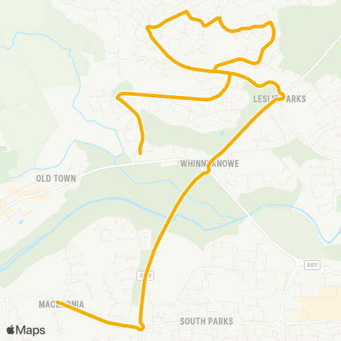 Stagecoach East Scotland Glenwood High School - Piper Drive map