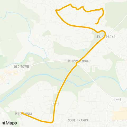 Stagecoach East Scotland Glenwood High School - Piper Drive map
