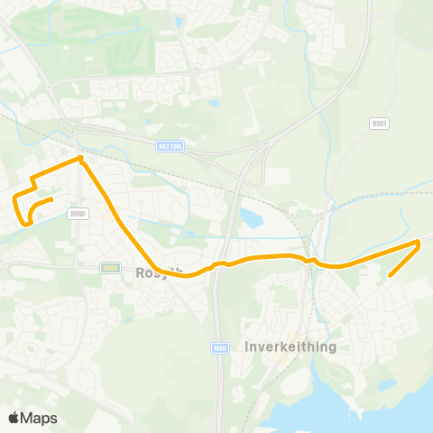 Stagecoach East Scotland High School - Camdean Lane map