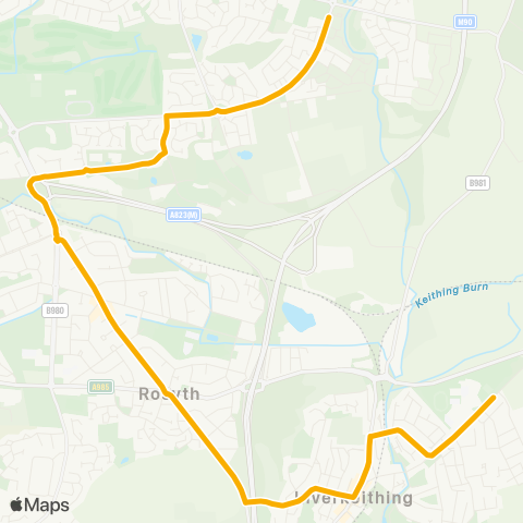 Stagecoach East Scotland Annfield - High School map