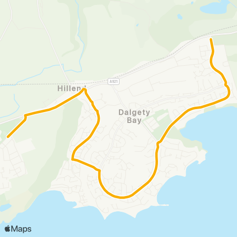 Stagecoach East Scotland Dalgety Church Yard - High School map