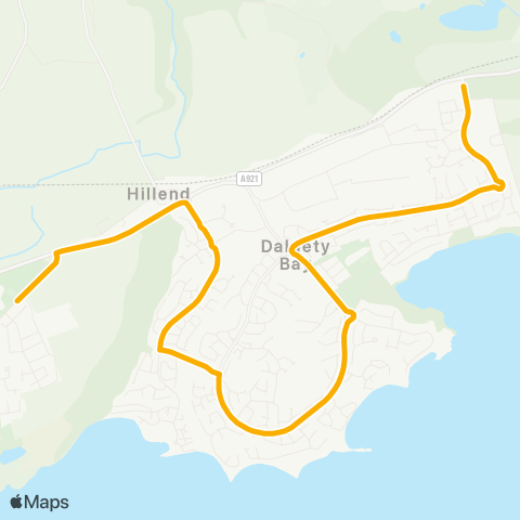 Stagecoach East Scotland High School - Dalgety Church Yard map