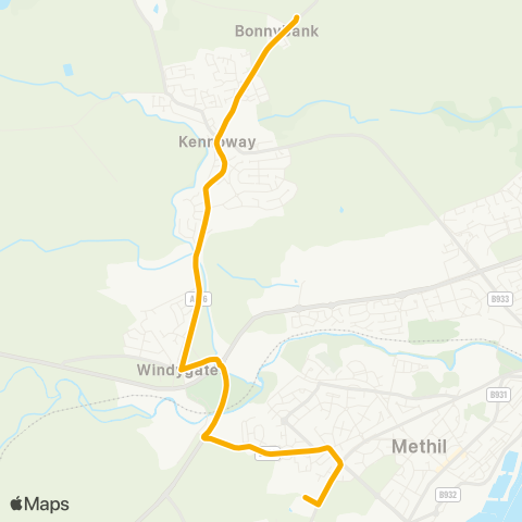 Stagecoach East Scotland Levenmouth Academy - Bus Turning Circle map