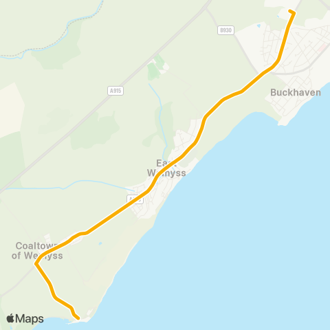 Stagecoach East Scotland Levenmouth Academy - Post Office map