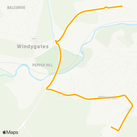 Stagecoach East Scotland Levenbank Drive - Levenmouth Academy map