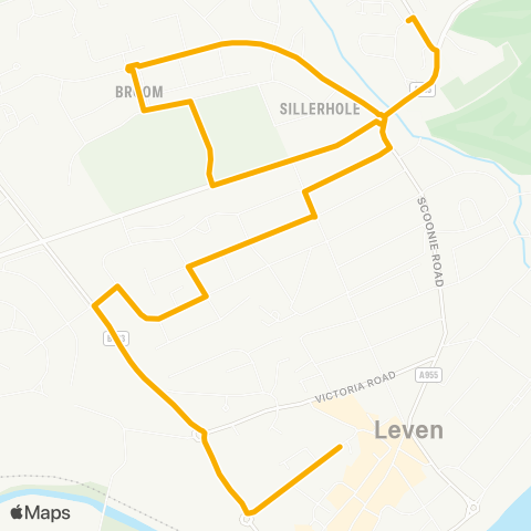 Stagecoach East Scotland Coldstream Pk - Parkhill Primary School map