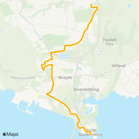 Stagecoach East Scotland Battery Rd Turning Circle - Dunfermline Learning Campus map