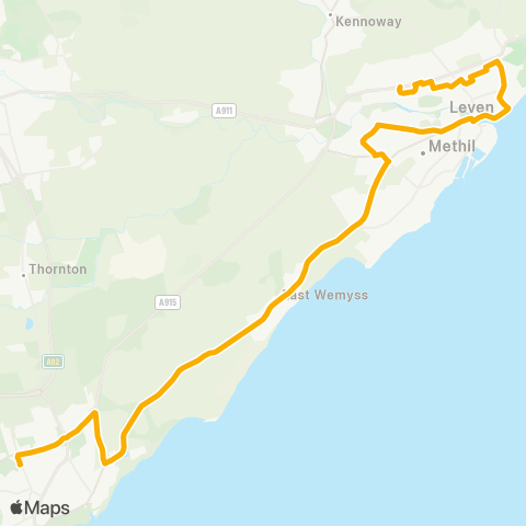 Stagecoach East Scotland Turpie Rd Turning Circle - St Andrews HS map