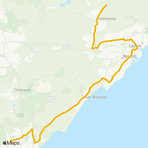 Stagecoach East Scotland St Andrews HS - Bus Turning Circle map