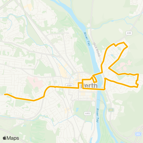 Stagecoach East Scotland South Street - Kinnoull Street map