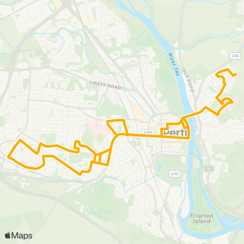 Stagecoach East Scotland Gannochy Walk - Rohallion map