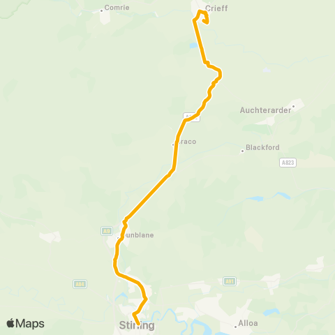 Stagecoach East Scotland Hill Street - Bus Station map