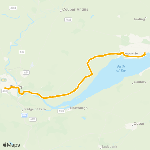 Stagecoach East Scotland Seagate Bus Station - Invergowrie Inn map