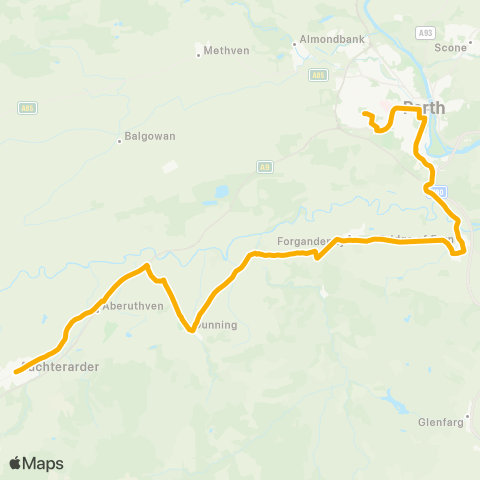 Stagecoach East Scotland Aytoun Hall - Bus Station map