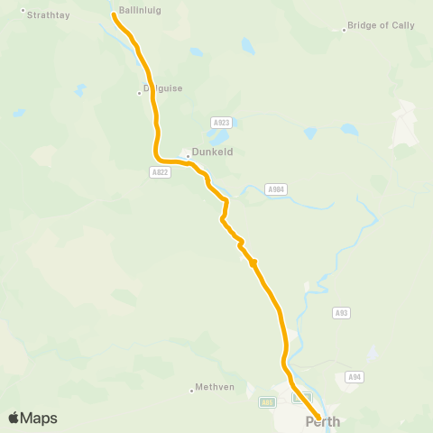 Stagecoach East Scotland Bus Station - Tulliemet Road End map
