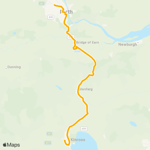 Stagecoach East Scotland Bus Station - Park and Ride map