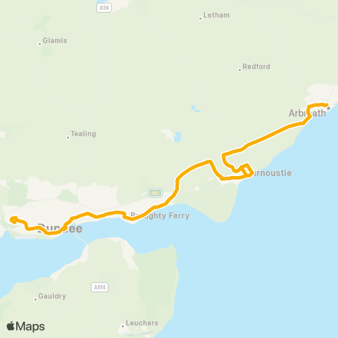 Stagecoach East Scotland Bus Station - Ninewells Hospital map