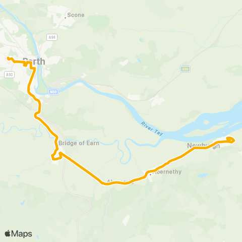 Stagecoach East Scotland Melville Place - Royal Infirmary map