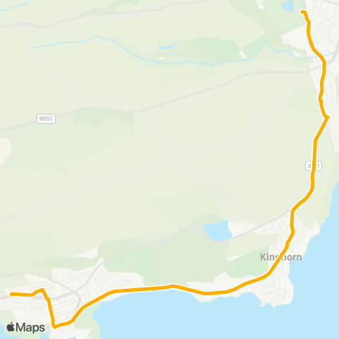 Stagecoach East Scotland Stenhouse Drive - Balwearie High School map