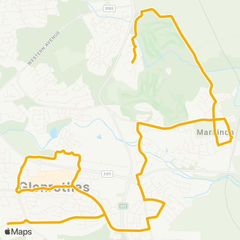 Stagecoach East Scotland St Pauls PS Bus Bay - Balbirnie Mains map