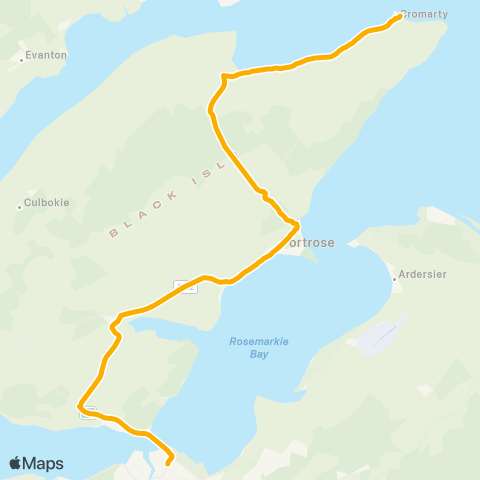 Stagecoach Bluebird The Links - Seafield Road map