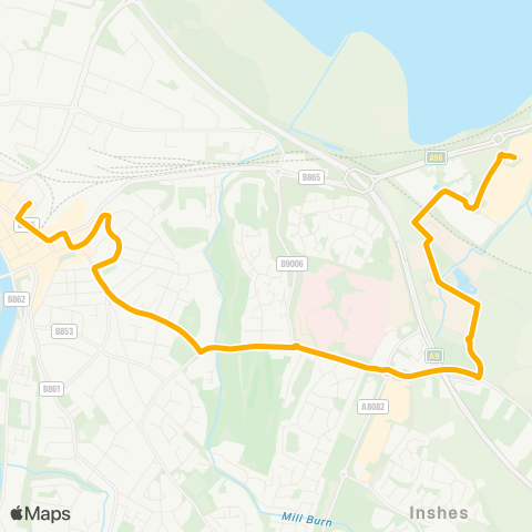 Stagecoach Bluebird Inverness Shopping Pk - Bus Sta Stance 3 map