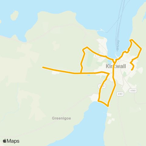 Stagecoach Bluebird Hatston Bus Garage - Grammar School map