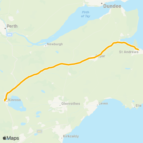 Stagecoach East Scotland Park and Ride - Airport map