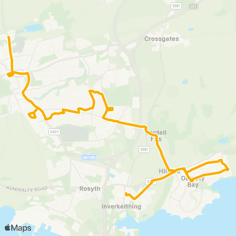 Stagecoach East Scotland Springbank Ter - Railway Sta Turning Circle map