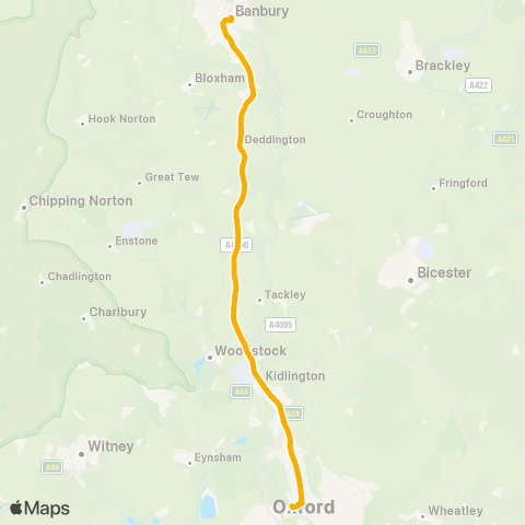 Stagecoach Oxfordshire  map