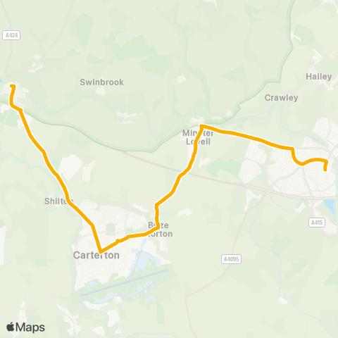 Stagecoach Oxfordshire  map