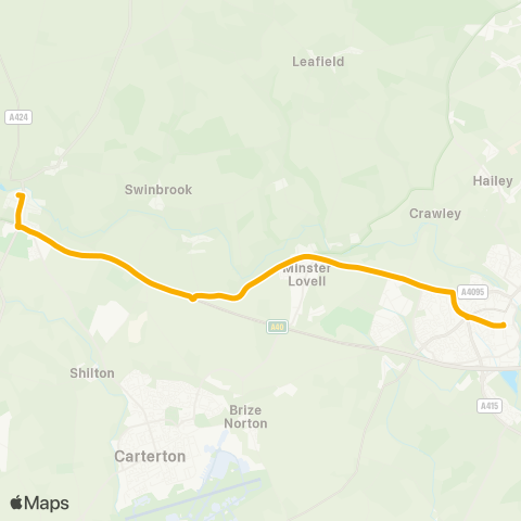 Stagecoach Oxfordshire  map