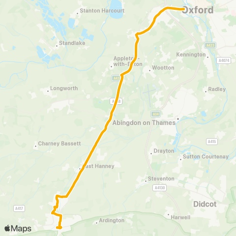 Stagecoach Oxfordshire  map