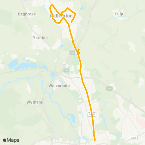 Stagecoach Oxfordshire  map
