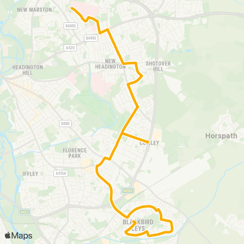 Stagecoach Oxfordshire  map