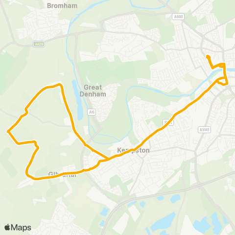 Stagecoach East  map