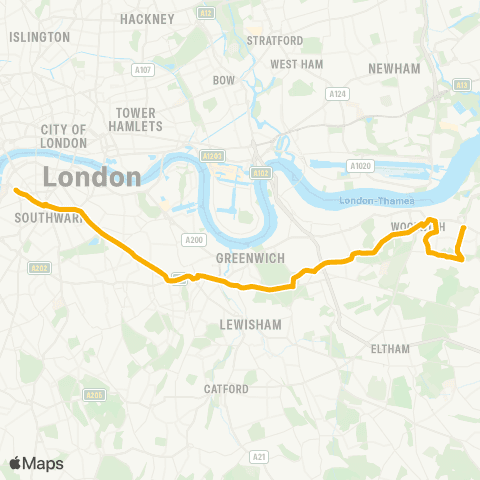 Stagecoach London Lower Marsh - Griffin Rd / Plumstead Sta map