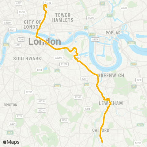 Stagecoach London Newquay Road - Shoreditch map