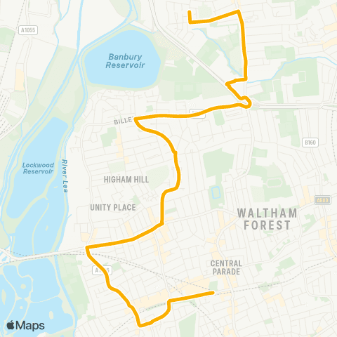 Stagecoach London Walthamstow Bus Sta - Chingford Hall Estate map