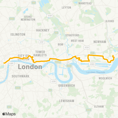 Stagecoach London Gallions Reach Shopping Pk - Trafalgar Square map