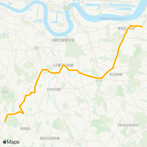 Stagecoach London Plumstead Rd / Plumstead Sta - Crystal Palace Parade map