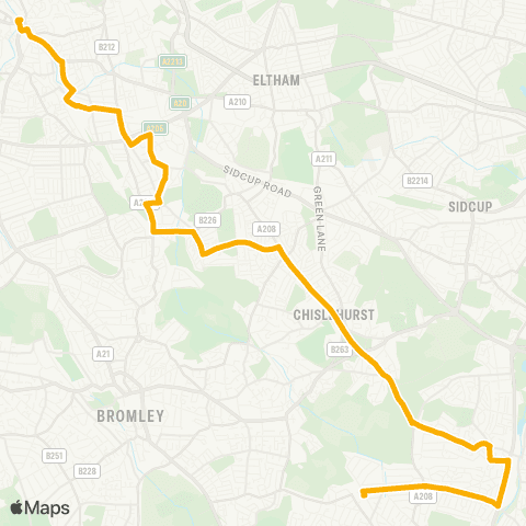 Stagecoach London Sta Square / Petts Wood Sta - Conington Rd map