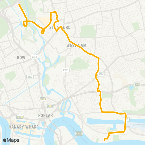 Stagecoach London Royal Crest Avenue - Hereeast map