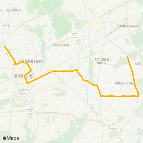 Stagecoach London Romford Bus Garage - The Campion School map