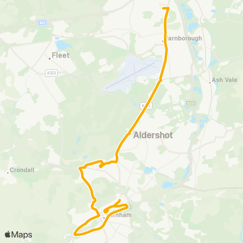 Stagecoach South Farnham Hospital N - Sixth Form College map