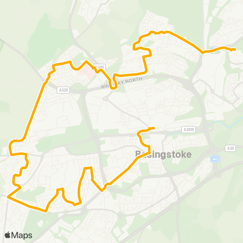 Stagecoach South Princes Gardens - The Chantrys map