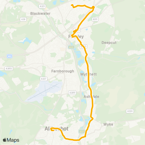 Stagecoach South Home Park Road - Wellington Centre map