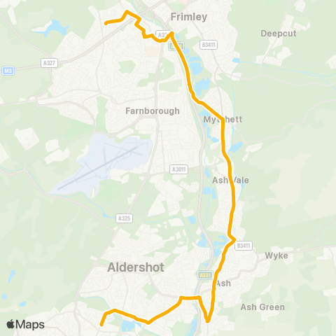 Stagecoach South All Hallows School - All Saints Church map