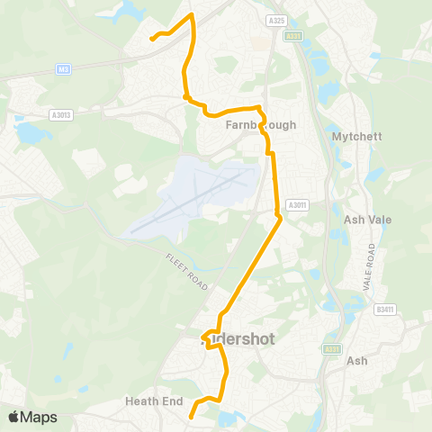 Stagecoach South Pinewood School - All Hallows School map